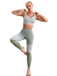 Ensembles de yoga à la mode pour femmes vêtements de course à pied vêtements d'entraînement top tendance ensembles de yoga pour femmes de couleur unie - Product Image 5