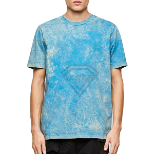 Camiseta de algodón personalizada 240 GSM 100%, lavada con ácido ropa de calle de gran tamaño, cuello redondo, camiseta transpirable antiarrugas, talla 6XL lisa - Product Image 1