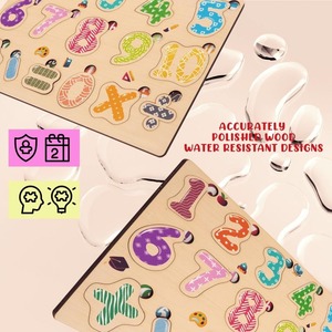 Premium en gros personnalisé en bois 3d numéro puzzle jouet éducatif pour l'apprentissage précoce oem odm disponible commandes en gros exportation - Product Image 5