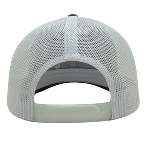 หมวกแก๊ป INJAE VINA สีเทา ทรง Trucker 6 แผง ปักลายการ์ตูนด้านหน้า ตาข่ายสีขาวด้านข้าง ทรงแข็ง ติดกระดุมแถวเดียว แบบสูง - Product Image 6