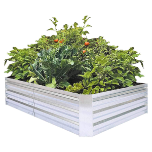 OEM ODM lit de jardin surélevé rectangulaire en acier galvanisé pour l'extérieur jardinière de légumes et de fleurs décoration de jardin pot de fleur - Product Image 3