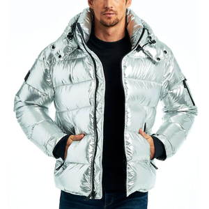 Outdoor Clothing Custom <b>Waterproof</b> <b>Jacket</b> for Men Winter Shinny Padded Warm Thick <b>Puffer</b> Men's <b>Hooded</b> <b>Jackets</b> Men's <b>Jackets</b> - Product Image 3