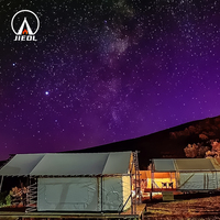 Tente de safari de luxe 5*7m Jieol, vente flash, hôtel, resort, glamping, tente de safari imperméable