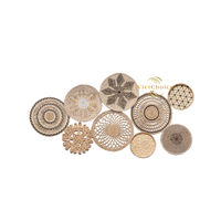 Assiette murale en jonc de mer naturel Vietchoice, faite à la main, motif personnalisé traditionnel, décoration intérieure, salon, mariage