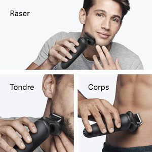 Rasoir électrique pour homme avec tête flottante étanche, tondeuse à double lame pour un rasage doux de la barbe, 2 modes de rasage, kit de voyage - Product Image 1
