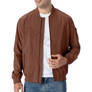 เสื้อโค้ทแจ็คเก็ตมีซิปสำหรับผู้ชาย, เสื้อคอปกตั้งกลางแจ้งกันน้ำ100% บางโพลีเอสเตอร์750g สำหรับฤดูใบไม้ผลิฤดูร้อน - Product Image 1