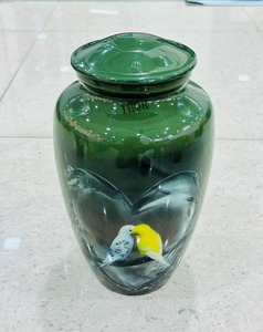 นกรักในน้ำเซรามิคหัวใจสำหรับมนุษย์และสัตว์เลี้ยง columbarium อลูมิเนียม urn สำหรับการจัดแสดงของขี้เถ้าชายและหญิง - Product Image 2