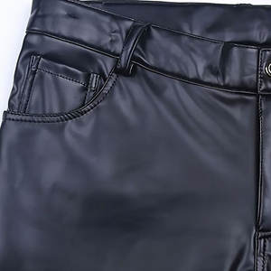 กางเกงหนังคลาสสิกสำหรับผู้ชาย ทรงตรง ทนทาน เหมาะสำหรับขี่มอเตอร์ไซค์ กางเกงขี่จักรยานกลางแจ้ง - Product Image 4