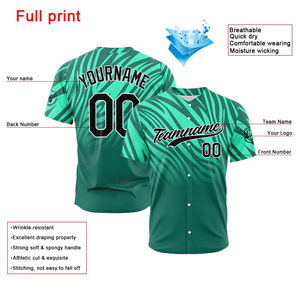 Camiseta de béisbol con logotipo personalizado de alta calidad, uniformes de sublimación de nuevo diseño a la moda para adultos, equipo deportivo, servicio OEM 2025 - Product Image 2