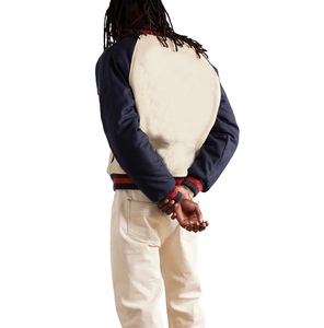 แจ็กเก็ตเบสบอลผ้าวูลสำหรับผู้ชายงานตามสั่งสไตล์เท่ๆพร้อมของตกแต่งปัก - Product Image 6