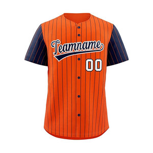 Maillot de baseball personnalisé par sublimation, vêtements de sport unisexe, antibactérien, séchage rapide, respirant, anti-UV, grande taille, 100% polyester - Product Image 3