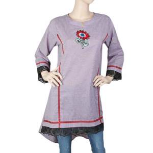 Kurti brodé pour femmes - Violet - Product Image 1