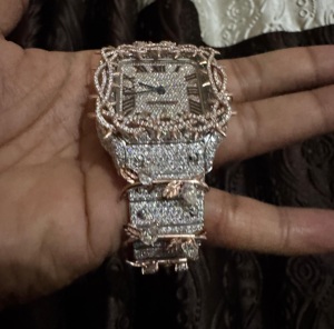 Hot Selling Classic Fashion Moissanite Diamond Quartz <b>Watch</b> Stainless Steel Band Sapphire Luxury Iced <b>Digital</b> Unisex Antique - Product Image 3