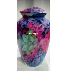 Look floral multicolore en aluminium métallique crémation dans toutes les tailles avec plusieurs options imprimées pour les conceptions d'urnes funéraires - Product Image 6