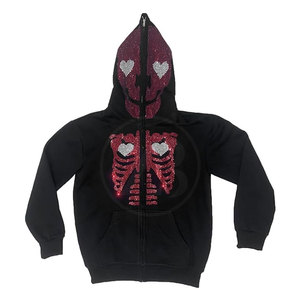 Sweatshirts à capuche d'hiver pour hommes de qualité supérieure 100% coton respirant Style décontracté strass détail motif solide - Product Image 1