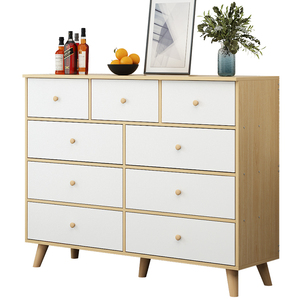 Nordic Modern Foldable Wood <b>Storage</b> Cabinets Practical <b>Drawer</b>-Type Chest for Bedroom Dining Living Room Home Furniture Solution - Product Image 3