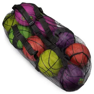 Heavy Duty Mesh Soccer Ball Bag Mesh Drawstring Football Basket Soccer Ball Net Bag