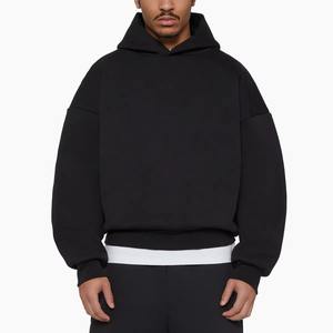 Haute Popularité Hommes Casual Hoodies en Couleur Noire Plus La Taille Pull Confortable Logo Personnalisé Tissu Tissé Article En Vrac Populaire - Product Image 1