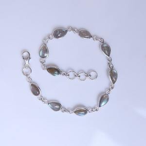 925 Solid Sterling <b>Silver</b> Boho Style <b>Bracelet</b> with Labradorite Gemstone Handmade Tennis <b>Bracelets</b> for Women Classic Jewelry Gift - Product Image 2