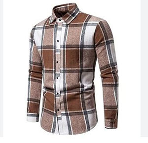 เสื้อเชิ้ตมืออาชีพสำหรับนักธุรกิจชาย, เสื้อเชิ้ตแขนยาวลายตารางสก็อตลำลองใหม่ฤดูใบไม้ร่วง2025 - Product Image 2