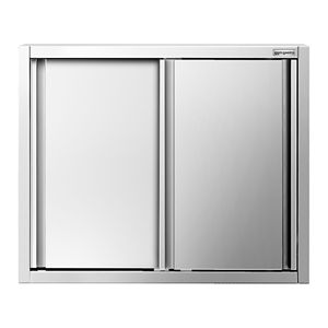 Armario de Pared Comercial de Acero Inoxidable / Mueble de Cocina PREMIUM - 1000x400x800mm - con Puertas Corredizas - Product Image 4