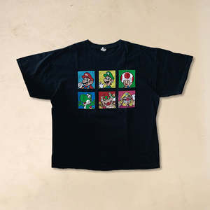 VTG 90's <b>Mario</b> <b>T</b>-<b>Shirt</b> 100% Organic Cotton Solid Jersey 300 Grams Screen Print & Silk Screen Printing Printed <b>T</b>-<b>Shirts</b> - Product Image 1