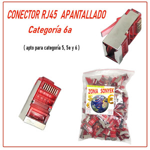 Connecteur RJ-45 FTP Cat6a, sac de 100 pièces - Product Image 1