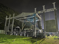 Estructura de Techo Plegable, Duradera y Ligera de Aleación de Aluminio, Instalación Rápida para Escenarios de Festivales de Música y Conciertos