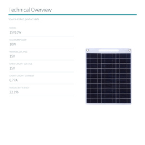 Panel Solar Flexible Monocristalino de 10W 15V para Carga Portátil - Product Image 3
