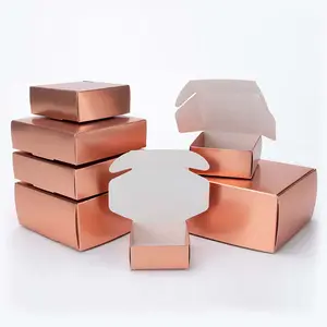 Embalaje personalizado Caja de regalo de cartón de oro rosa Soportes de jabón Impresión de logotipo de tamaño personalizado al por mayor a granel