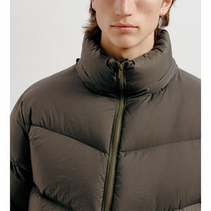 Chaqueta de Invierno Personalizada para Hombre, con Capucha, Acolchada, Ecológica, Transpirable, de Secado Rápido, Impermeable, con Cierre, de Tela de Lona, con Cuello Alto - Product Image 5