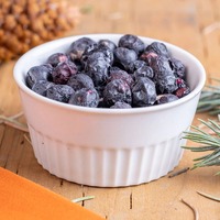 Biologische GMO-vrije zoet smakende premium kwaliteit gedroogde blauwe bessen fruitsnack bulk geconserveerd natuurlijk in watersiroop vacuüm verpakt