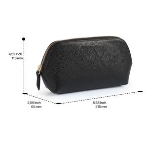 Custom Handcrafted Genuine Leather for Toiletry Bag Durable Solid Pattern Cosmetic Pouch with Zipper Closure <b>Travel</b> <b>Organizer</b> - Product Image 3