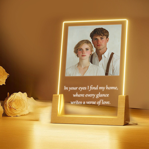 Effiprint thanh lịch trang trí hình chữ nhật Acrylic mảng bám khung ảnh với hình ảnh cá nhân ấm dẫn ánh sáng - Product Image 3