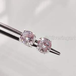 Women's <b>Stud</b> Earring Natural Cubic Zircon Gemstone Anniversary Gift Christmas Handmade Jewelry 925 <b>Sterling</b> <b>Silver</b> <b>Stud</b> Earring - Product Image 5