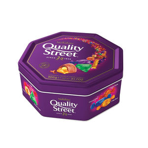 Bloque de chocolate con leche Quality Street de 900g en lata, piezas de chocolate con leche clásico y suave para amantes del chocolate tradicional, venta al por mayor. - Product Image 1