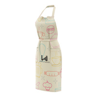 Delantal de Cocina sin Mangas de Alta Calidad, con Logotipo Personalizado, Impermeable, de Algodón Reutilizable, para Chef, Mujer, OEM, ODM, Entrega Rápida