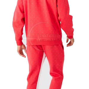 OEM personnalisé hommes acide lavage strass survêtement mode grande taille costume de sports d'hiver options de couleur personnalisées - Product Image 4