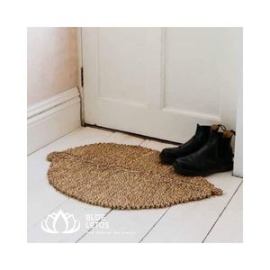 Sets de table en feuilles de jonc de mer de taille moyenne / Tapis en paille personnalisé pour la décoration de la maison, des textiles et des meubles, lotus bleu - Product Image 1