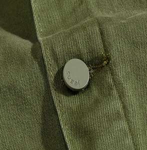 Veste en jean vert ombré et poches Casual Chic Outerwear - Product Image 1