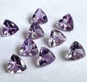 Trillón de amatista Rosa natural, corte facetado de 9mm, calidad superior, trillón de amatista rosa, piedras preciosas sueltas de calidad superior - Product Image 6