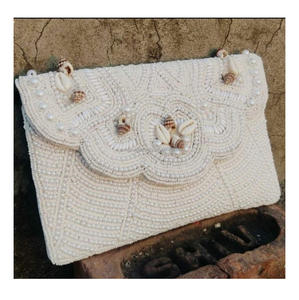 Bolso de mano de noche con cuentas para mujer, cartera de mano hecha a mano, estilo Mensajero de la India, Guru, Kirpa, casa de exportación, colección de fiesta de navidad - Product Image 5