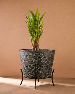 Maceta de metal de alta calidad con soporte para jardín, decoración del hogar con logotipo personalizado a bajo precio - Product Image 2