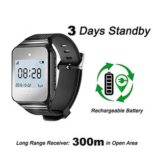 Daytech - Alerta de Llamada para Enfermeras con Vibración, Alcance de 500 Pies, Localizador Inalámbrico para Cuidadores, Botón de Llamada Inteligente para Pacientes Mayores, Discapacitados y Restaurantes - Product Image 4