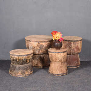 Solid Wood Rustic Modern Farmhouse Style <b>Nested</b> Side <b>Table</b> for Living Room Glass Coffee <b>Tables</b> Nesting Home Furniture - Product Image 4