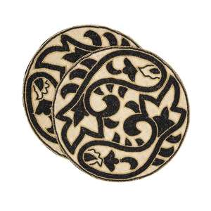 Silver <b>Glass</b> Beaded Premium <b>Placemat</b> Thickness for Weddings and Occasions - Product Image 2