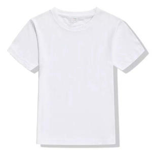 Factory Kids camiseta niños manga corta Niño logotipo personalizado impresión 200g 100% algodón liso en blanco niños bebé niña camiseta para hombres - Product Image 5