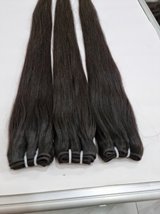 Extensions de cheveux indiens Remy droites brésiliennes haute qualité Double trame matière première inde Machine exportation Extensions de cheveux humains - Product Image 2
