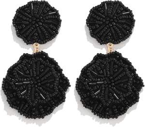 Pendientes de oro empanado de estilo europeo y americano de diseño Rani, pendientes de cuentas occidentales al por mayor, conjunto bohemio - Product Image 6