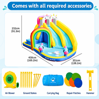 Castillos Inflables para Juegos Acuáticos de Verano Junto a la Piscina, con Soplador Incluido, Fácil Almacenamiento, Color Personalizado, OEM, ODM